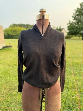 Express Black V-Neck Half-Zip Men's Sweater